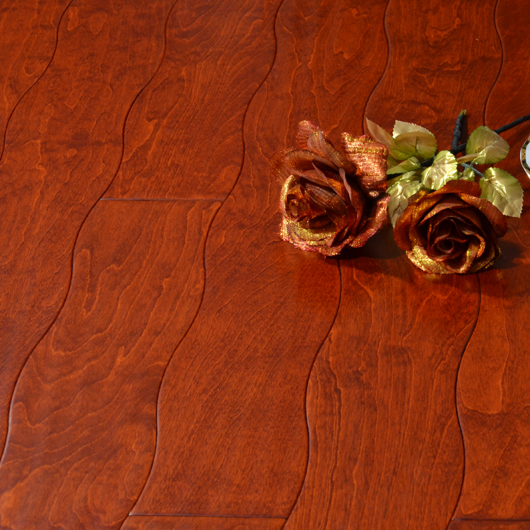 Curved Wood Flooring - Engineered Maple Waved Curved Wood Flooring